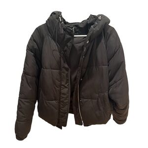 Zara black short oversized puffer